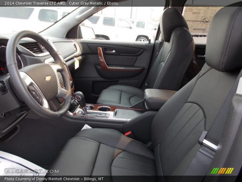 Cyber Grey Metallic / Ebony 2014 Chevrolet Traverse LTZ AWD
