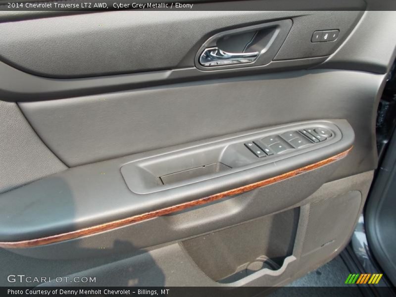 Cyber Grey Metallic / Ebony 2014 Chevrolet Traverse LTZ AWD