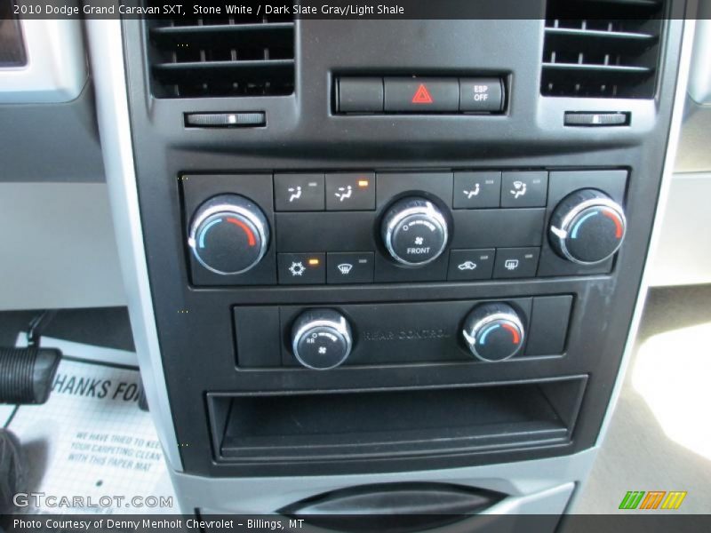 Stone White / Dark Slate Gray/Light Shale 2010 Dodge Grand Caravan SXT