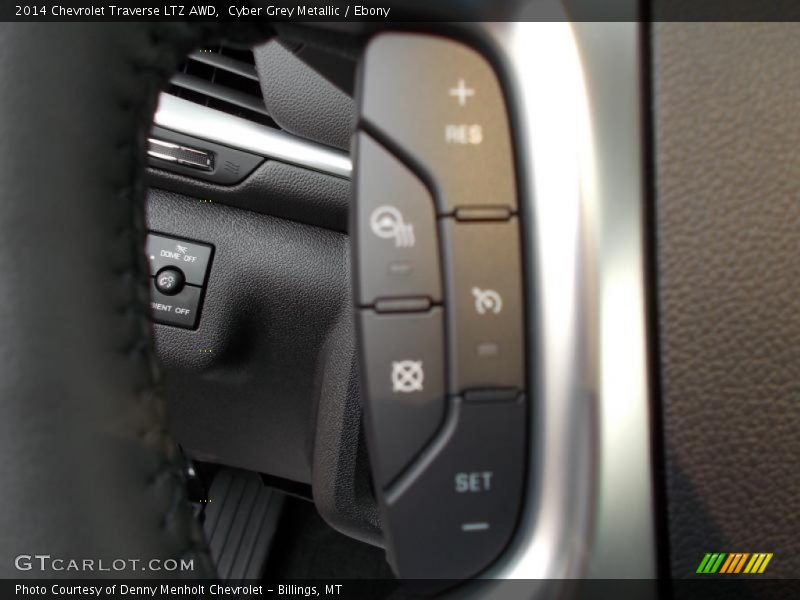 Cyber Grey Metallic / Ebony 2014 Chevrolet Traverse LTZ AWD