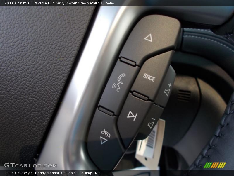 Cyber Grey Metallic / Ebony 2014 Chevrolet Traverse LTZ AWD