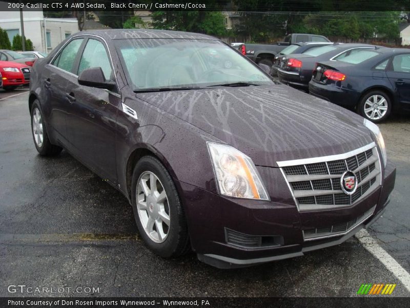 Black Cherry / Cashmere/Cocoa 2009 Cadillac CTS 4 AWD Sedan