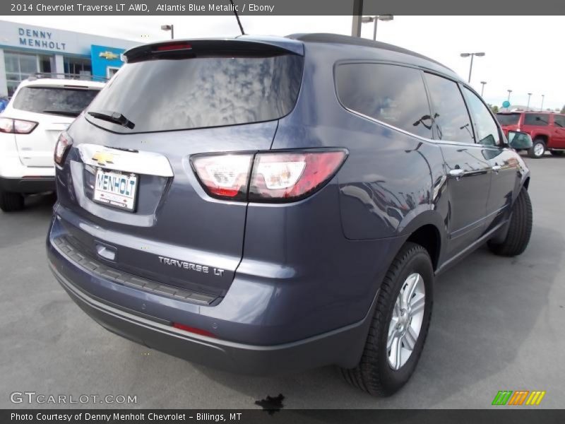 Atlantis Blue Metallic / Ebony 2014 Chevrolet Traverse LT AWD