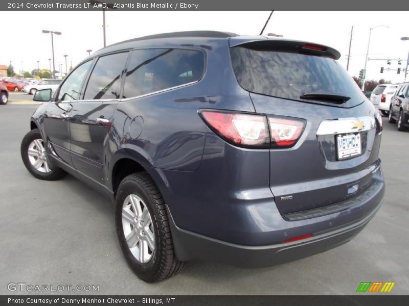 Atlantis Blue Metallic / Ebony 2014 Chevrolet Traverse LT AWD