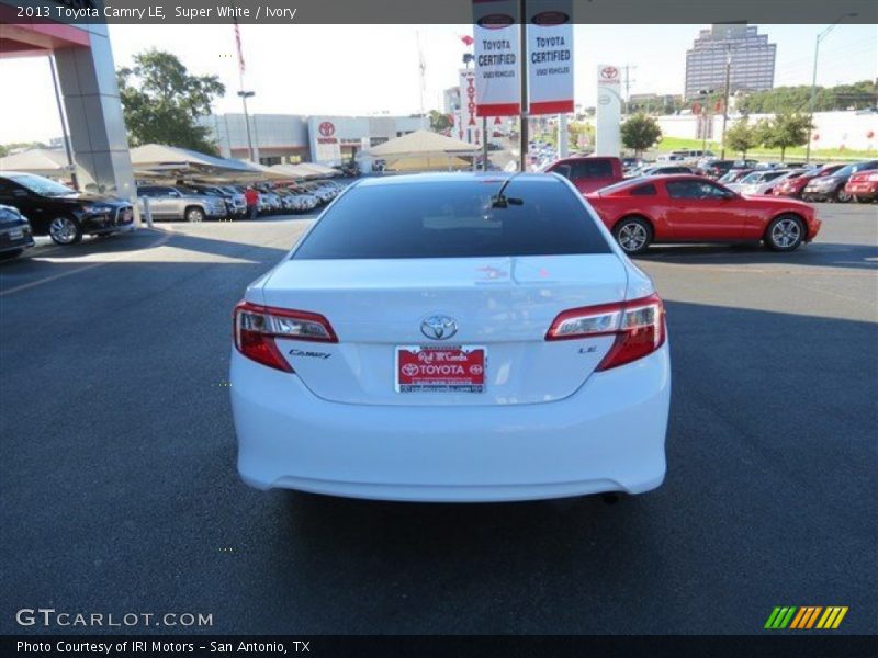 Super White / Ivory 2013 Toyota Camry LE