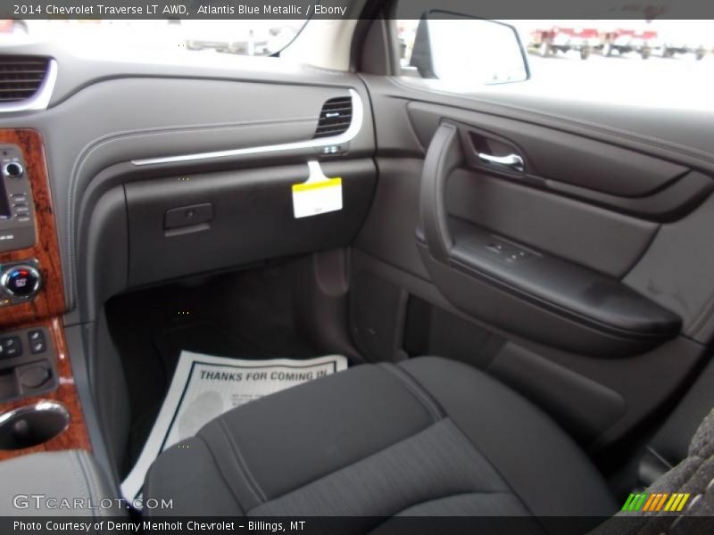 Atlantis Blue Metallic / Ebony 2014 Chevrolet Traverse LT AWD