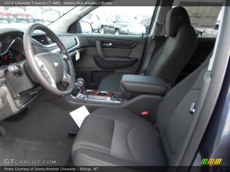 Atlantis Blue Metallic / Ebony 2014 Chevrolet Traverse LT AWD