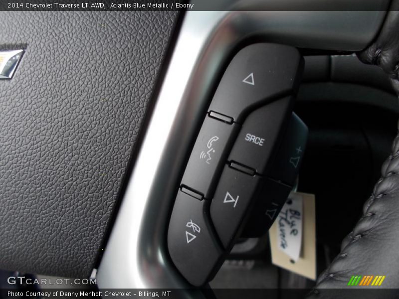 Atlantis Blue Metallic / Ebony 2014 Chevrolet Traverse LT AWD