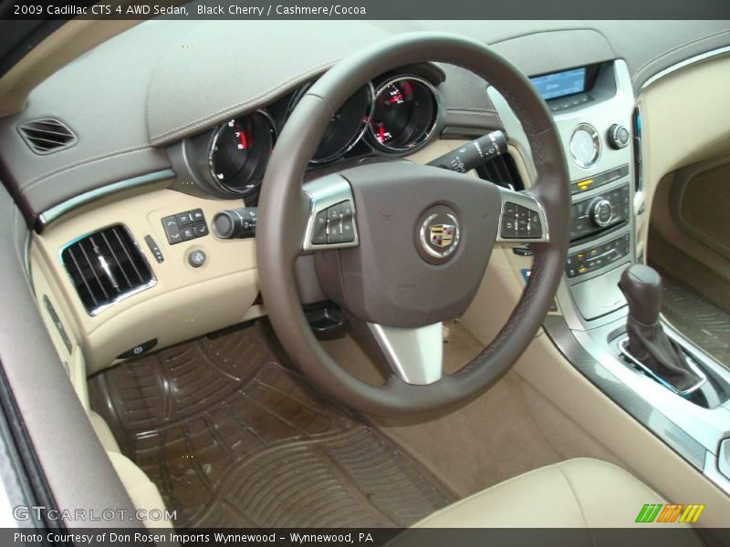 Black Cherry / Cashmere/Cocoa 2009 Cadillac CTS 4 AWD Sedan