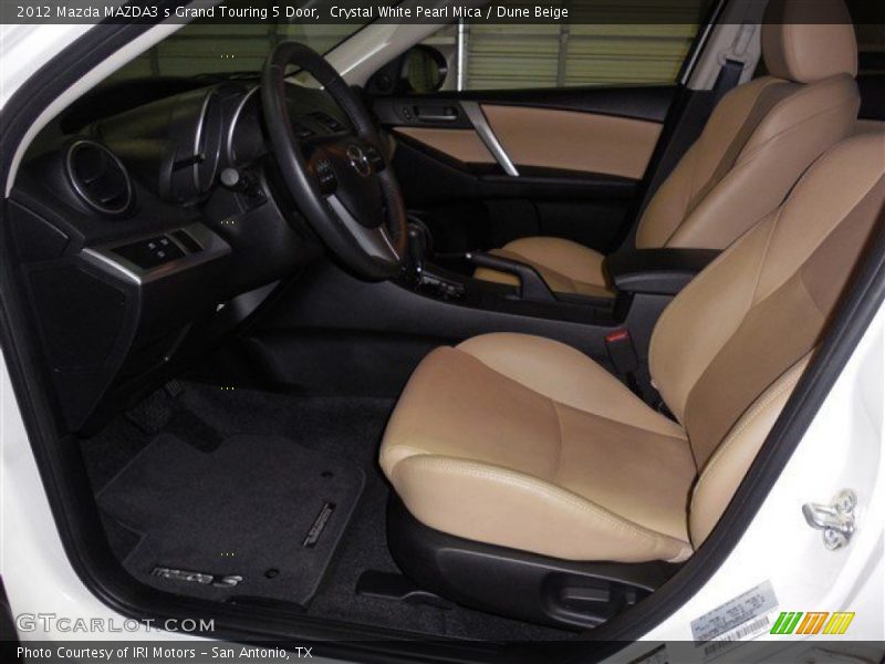 Crystal White Pearl Mica / Dune Beige 2012 Mazda MAZDA3 s Grand Touring 5 Door