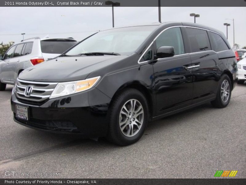 Crystal Black Pearl / Gray 2011 Honda Odyssey EX-L