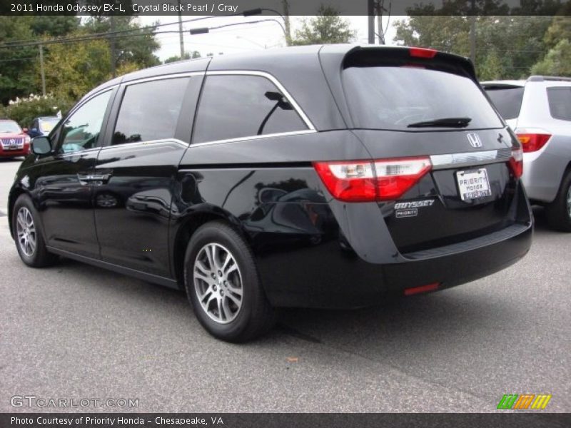 Crystal Black Pearl / Gray 2011 Honda Odyssey EX-L