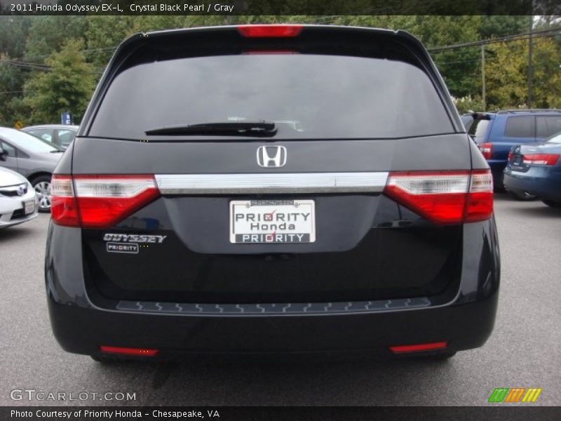 Crystal Black Pearl / Gray 2011 Honda Odyssey EX-L