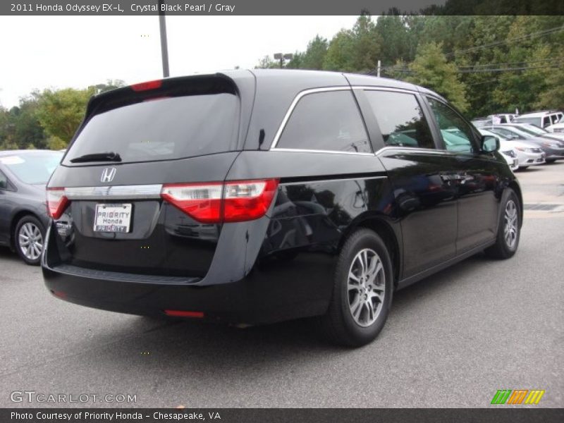 Crystal Black Pearl / Gray 2011 Honda Odyssey EX-L