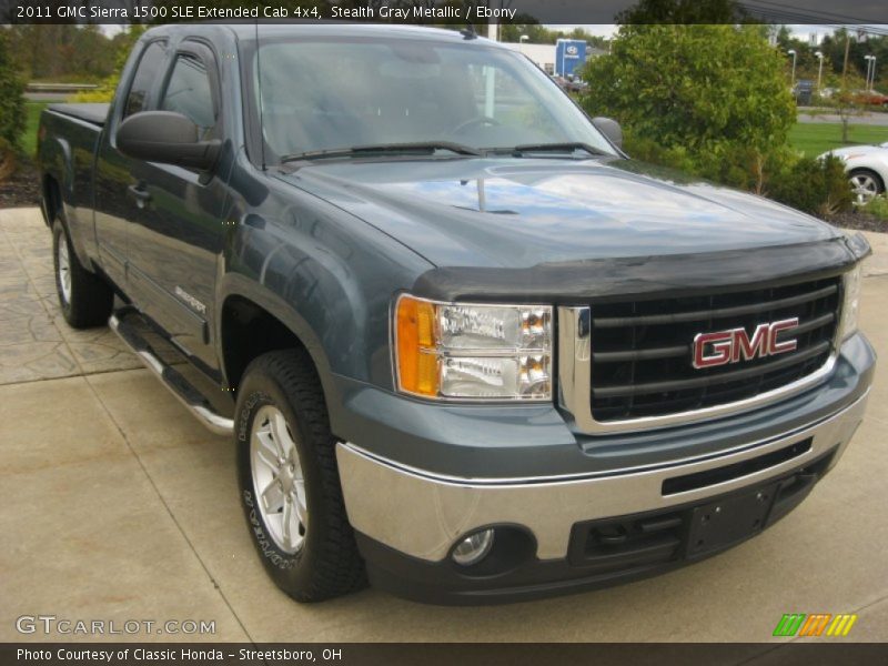 Stealth Gray Metallic / Ebony 2011 GMC Sierra 1500 SLE Extended Cab 4x4