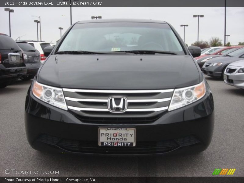 Crystal Black Pearl / Gray 2011 Honda Odyssey EX-L