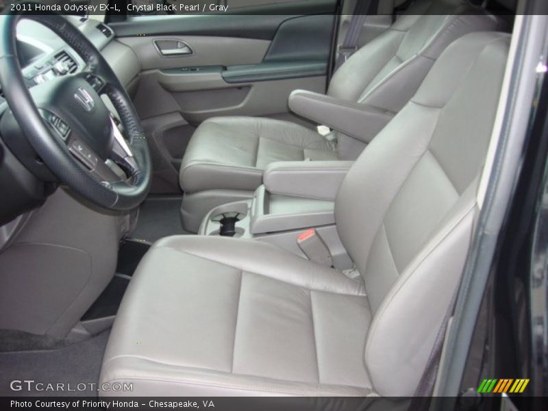 Crystal Black Pearl / Gray 2011 Honda Odyssey EX-L