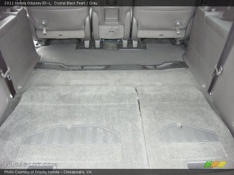 Crystal Black Pearl / Gray 2011 Honda Odyssey EX-L