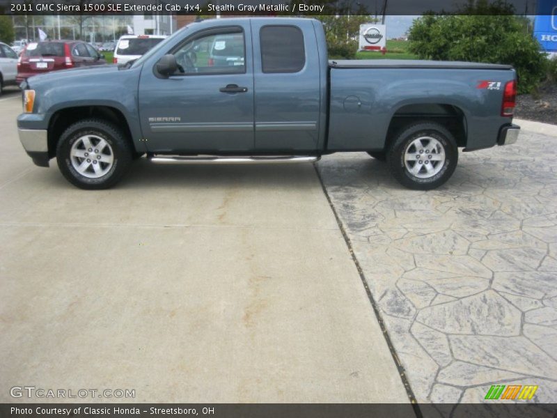 Stealth Gray Metallic / Ebony 2011 GMC Sierra 1500 SLE Extended Cab 4x4
