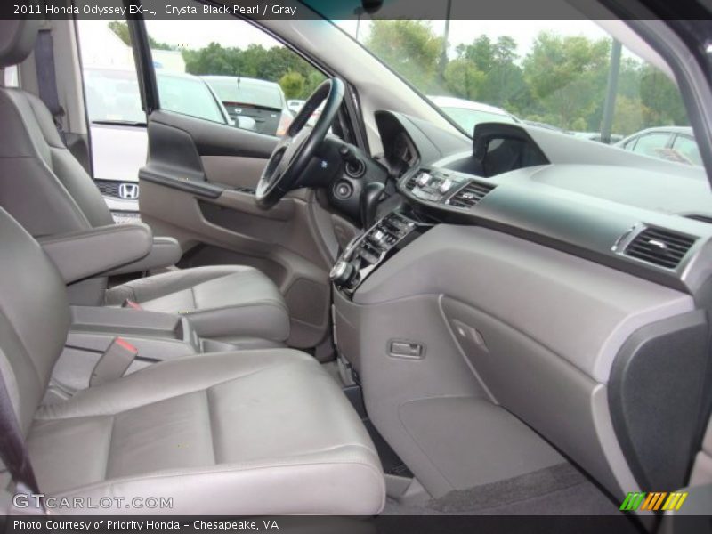 Crystal Black Pearl / Gray 2011 Honda Odyssey EX-L