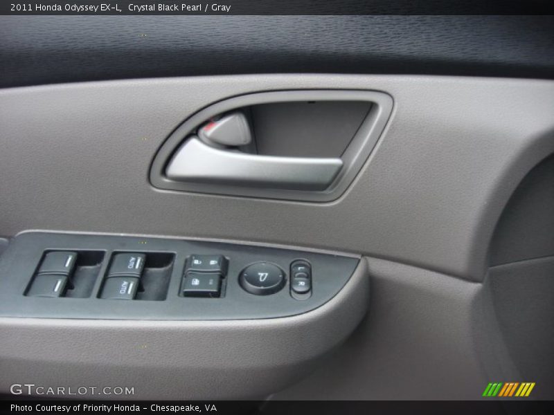 Crystal Black Pearl / Gray 2011 Honda Odyssey EX-L