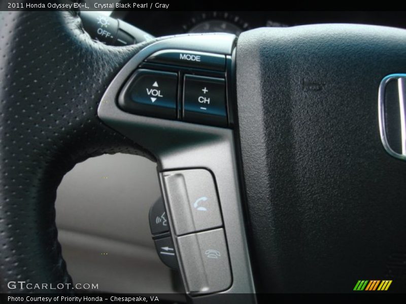 Crystal Black Pearl / Gray 2011 Honda Odyssey EX-L