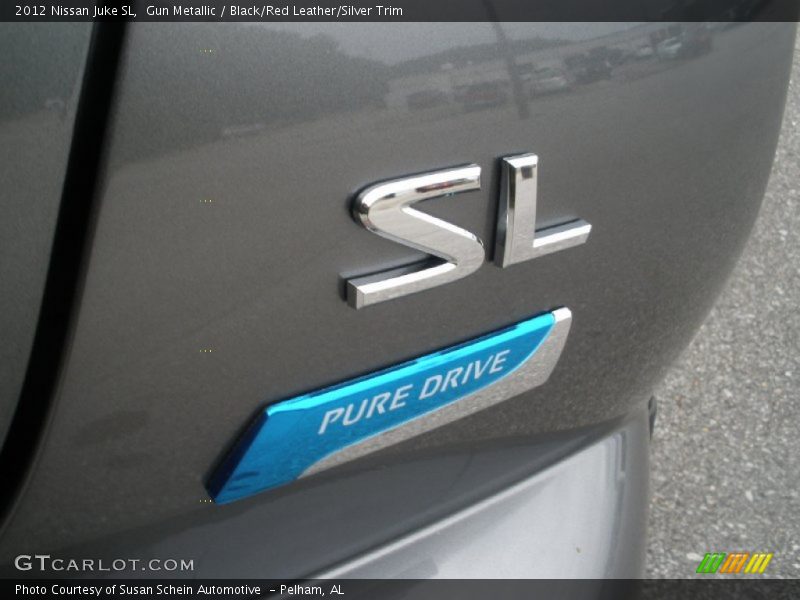 Gun Metallic / Black/Red Leather/Silver Trim 2012 Nissan Juke SL