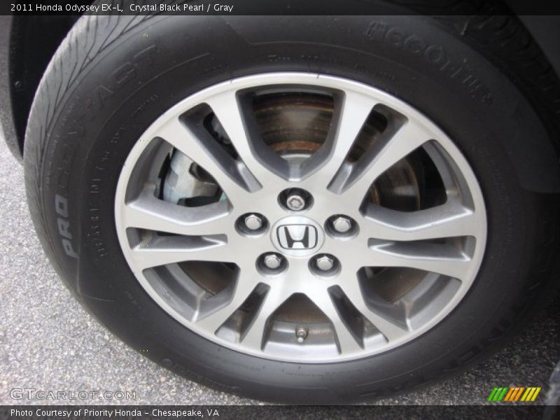 Crystal Black Pearl / Gray 2011 Honda Odyssey EX-L