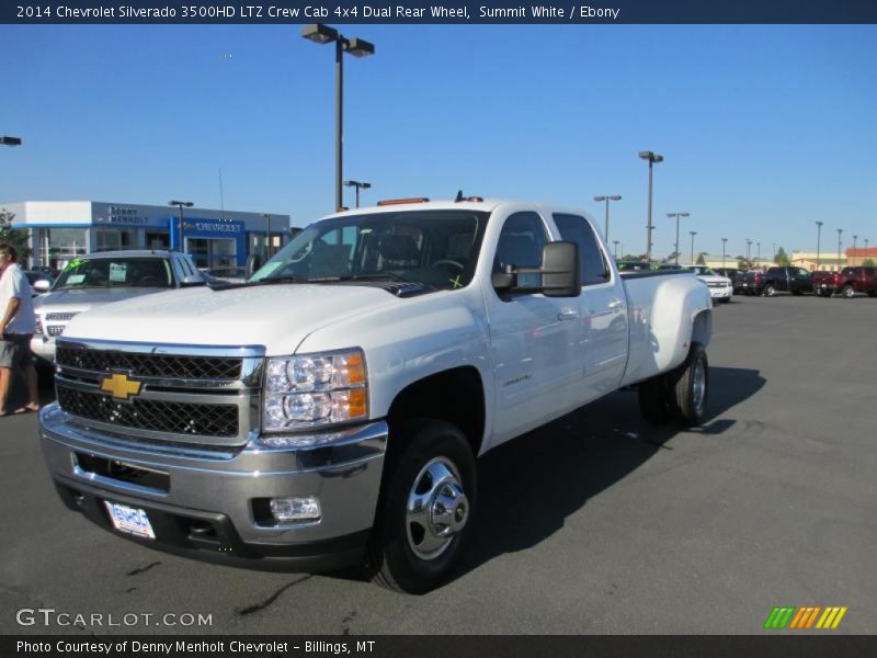 Summit White / Ebony 2014 Chevrolet Silverado 3500HD LTZ Crew Cab 4x4 Dual Rear Wheel