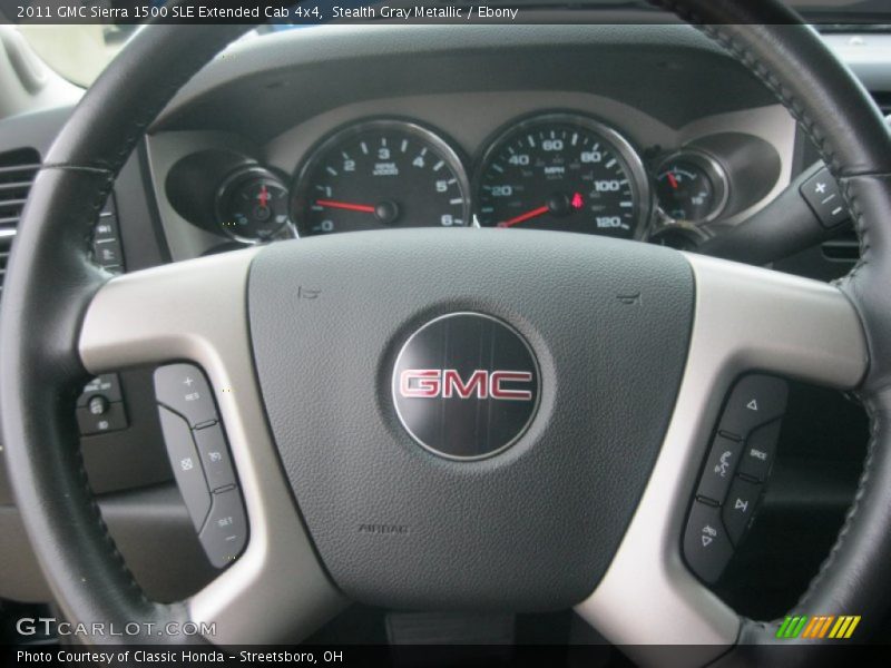 Stealth Gray Metallic / Ebony 2011 GMC Sierra 1500 SLE Extended Cab 4x4