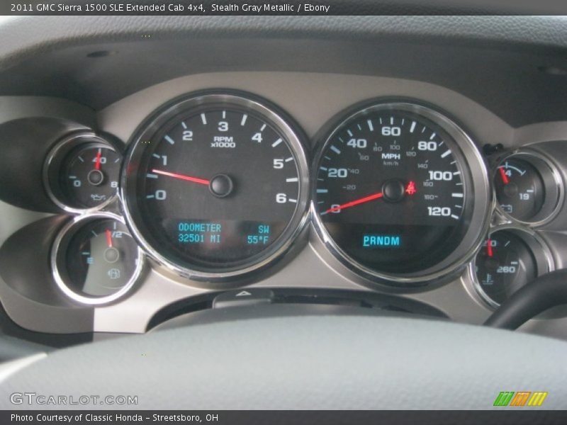Stealth Gray Metallic / Ebony 2011 GMC Sierra 1500 SLE Extended Cab 4x4