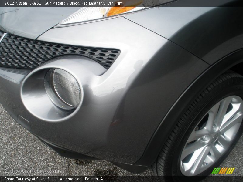 Gun Metallic / Black/Red Leather/Silver Trim 2012 Nissan Juke SL