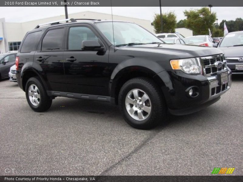 Black / Charcoal Black 2010 Ford Escape Limited V6