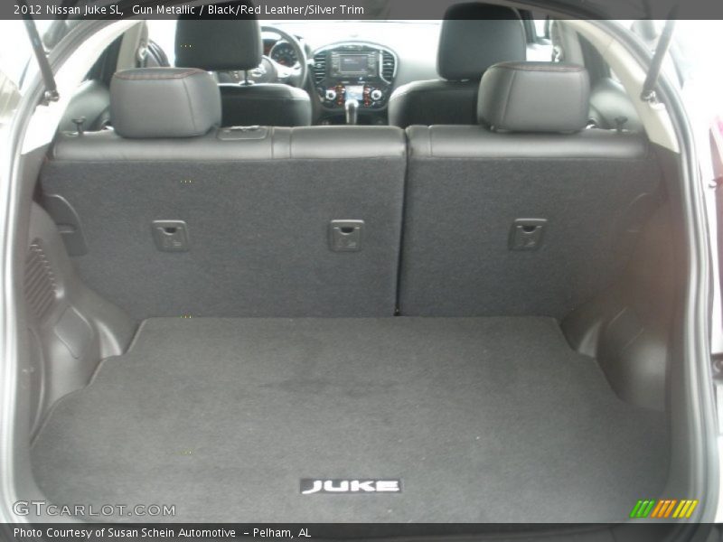 Gun Metallic / Black/Red Leather/Silver Trim 2012 Nissan Juke SL