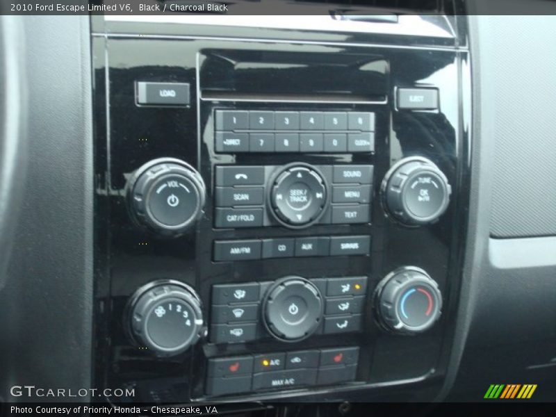Black / Charcoal Black 2010 Ford Escape Limited V6