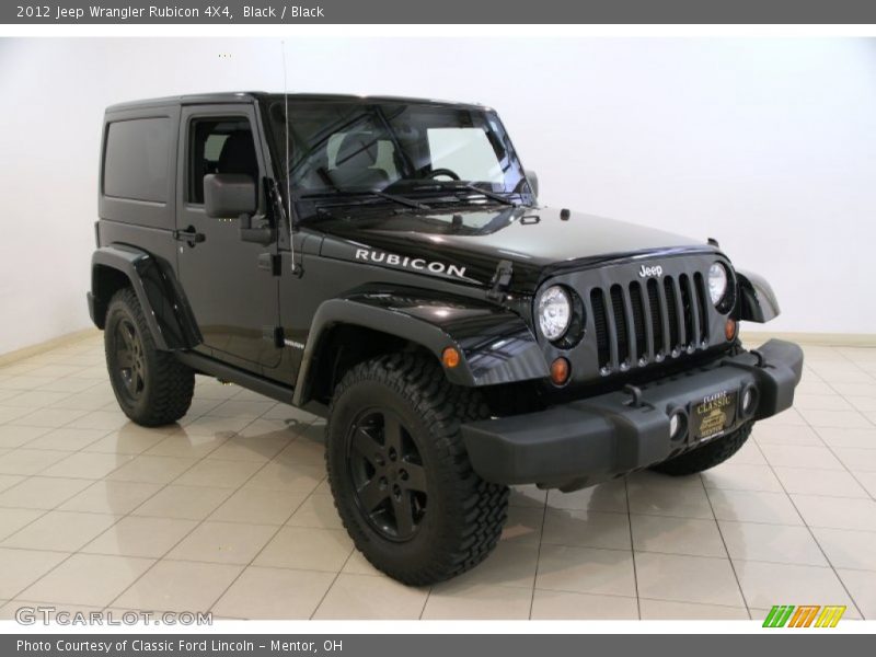 Black / Black 2012 Jeep Wrangler Rubicon 4X4