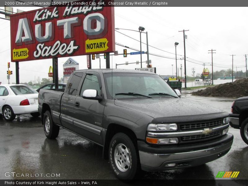 Charcoal Gray Metallic / Graphite 2000 Chevrolet Silverado 1500 Z71 Extended Cab 4x4