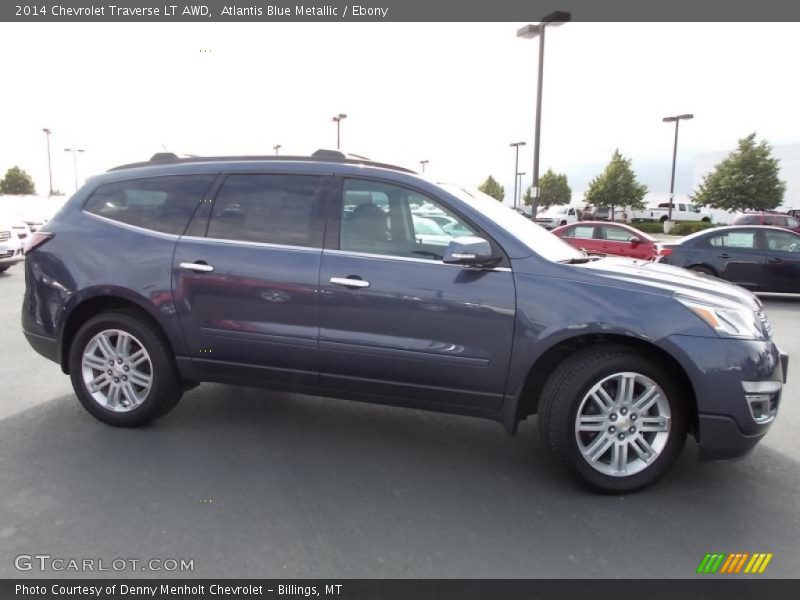 Atlantis Blue Metallic / Ebony 2014 Chevrolet Traverse LT AWD