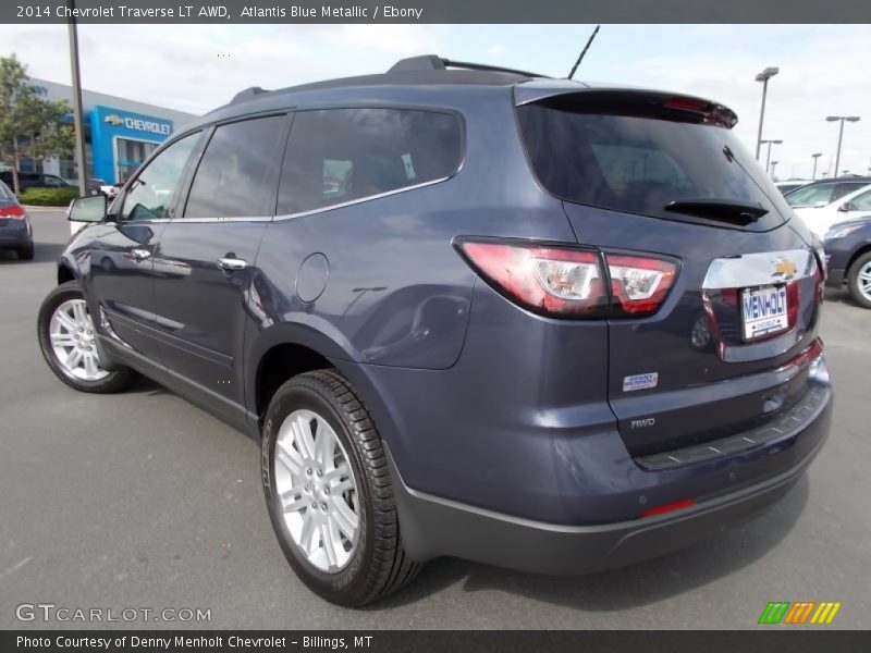 Atlantis Blue Metallic / Ebony 2014 Chevrolet Traverse LT AWD