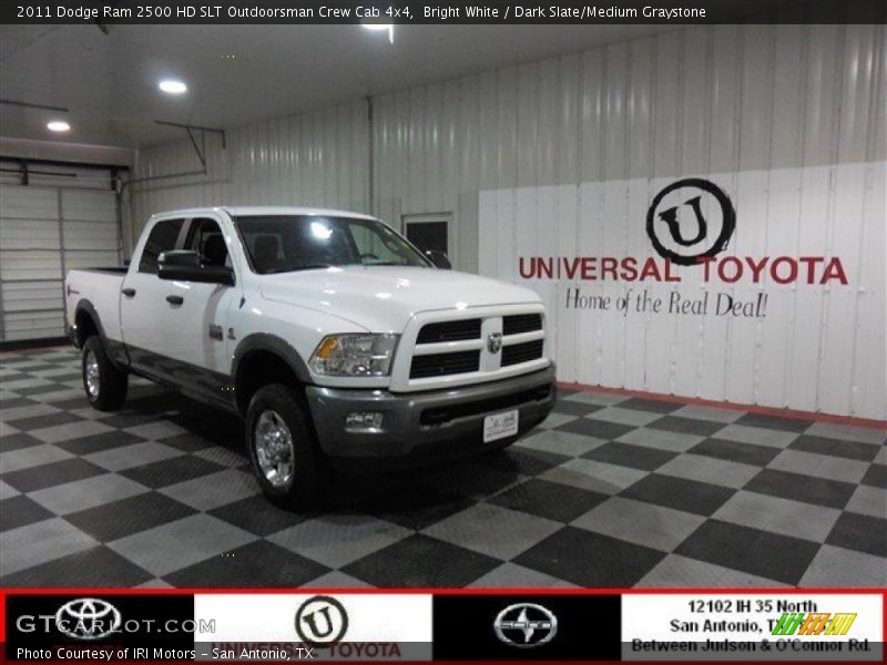 Bright White / Dark Slate/Medium Graystone 2011 Dodge Ram 2500 HD SLT Outdoorsman Crew Cab 4x4
