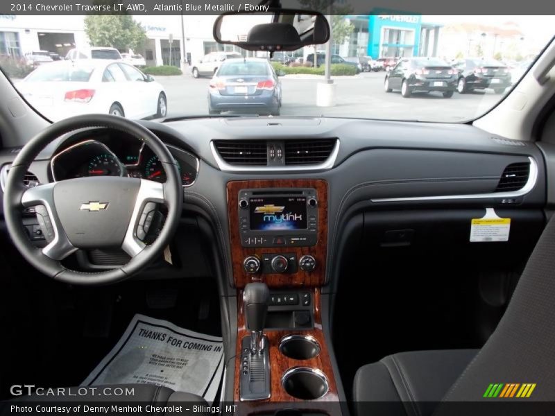 Atlantis Blue Metallic / Ebony 2014 Chevrolet Traverse LT AWD