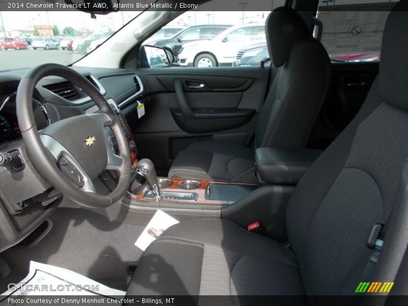 Atlantis Blue Metallic / Ebony 2014 Chevrolet Traverse LT AWD