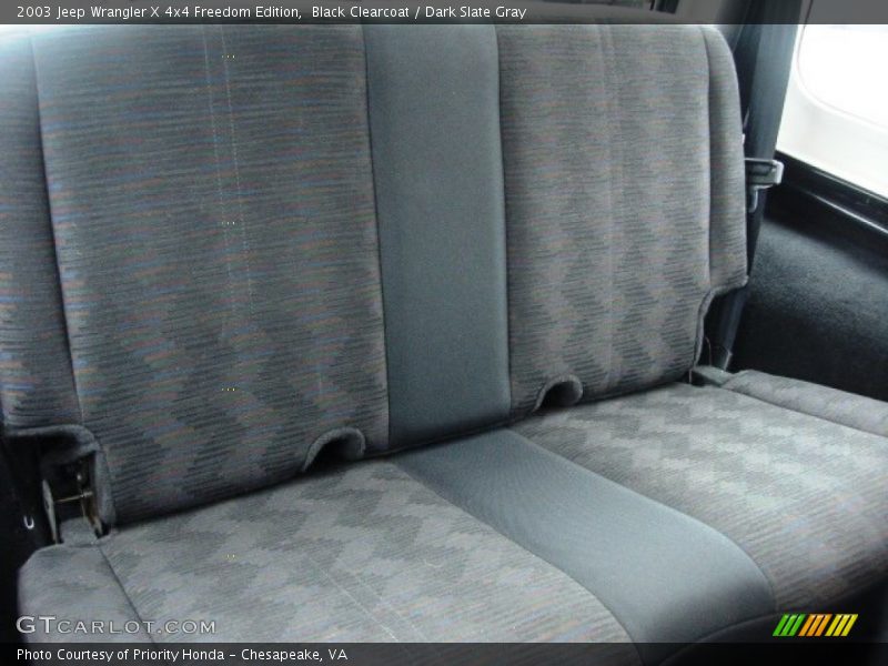 Rear Seat of 2003 Wrangler X 4x4 Freedom Edition