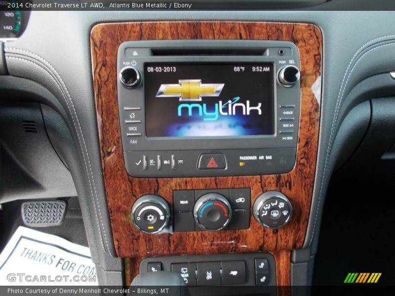 Atlantis Blue Metallic / Ebony 2014 Chevrolet Traverse LT AWD