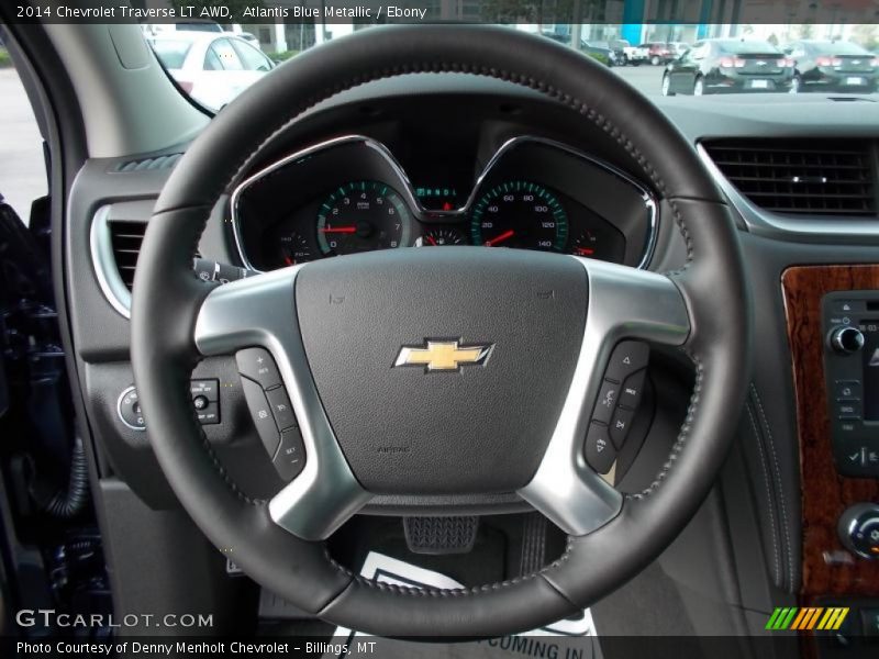 Atlantis Blue Metallic / Ebony 2014 Chevrolet Traverse LT AWD