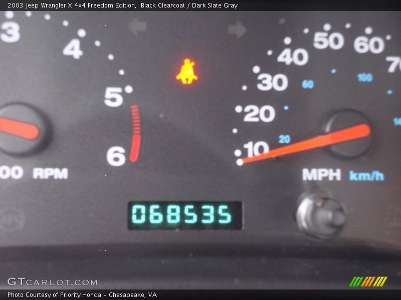Black Clearcoat / Dark Slate Gray 2003 Jeep Wrangler X 4x4 Freedom Edition