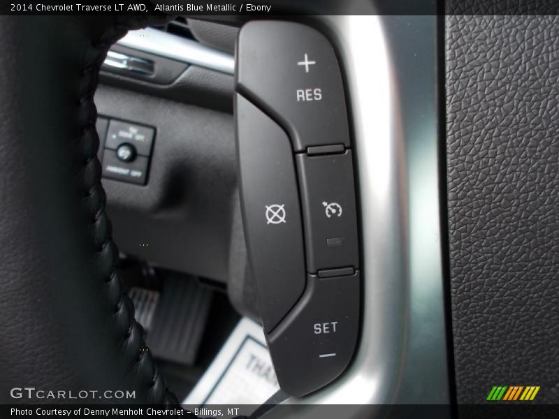 Atlantis Blue Metallic / Ebony 2014 Chevrolet Traverse LT AWD