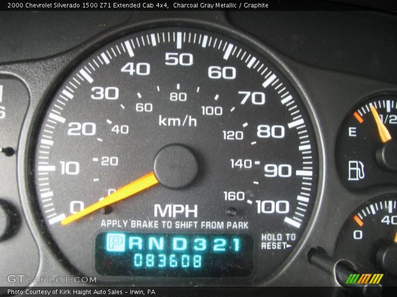 Charcoal Gray Metallic / Graphite 2000 Chevrolet Silverado 1500 Z71 Extended Cab 4x4