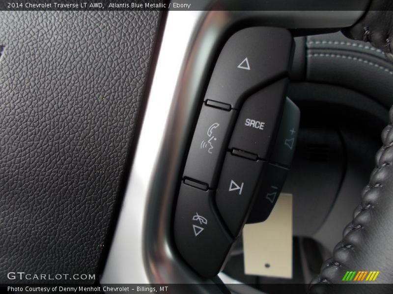 Atlantis Blue Metallic / Ebony 2014 Chevrolet Traverse LT AWD