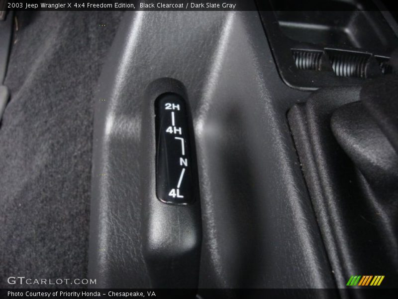 Controls of 2003 Wrangler X 4x4 Freedom Edition